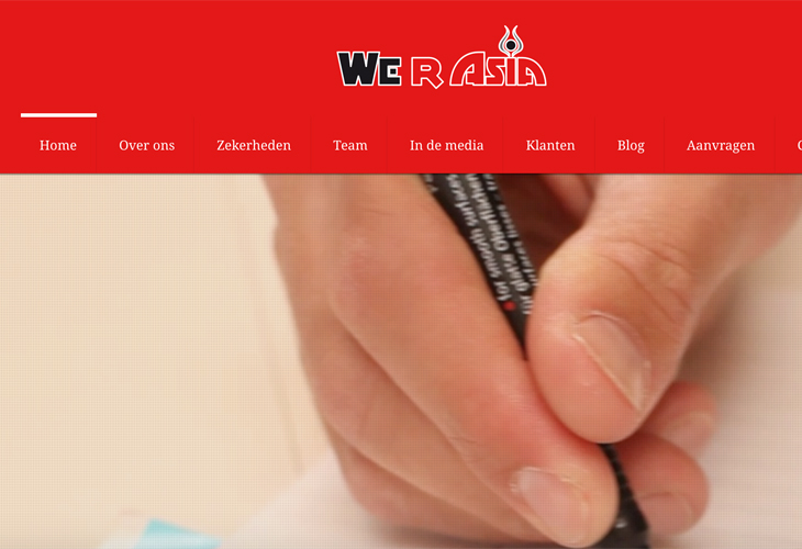 Ik heb de website van We R Asia uit Veghel gebouwd in WordPress
