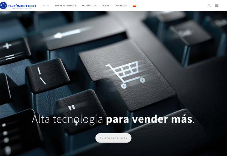 Ik heb de website van technologiebedrijf Futuretech uit Barcelona gebouwd in WordPress