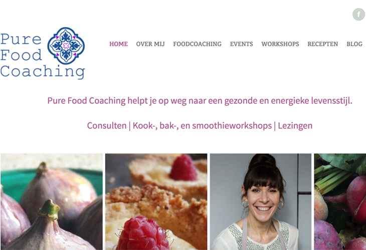 Ik heb de website van voedingscoach Pure Food Coaching uit Haarlem gebouwd in WordPress