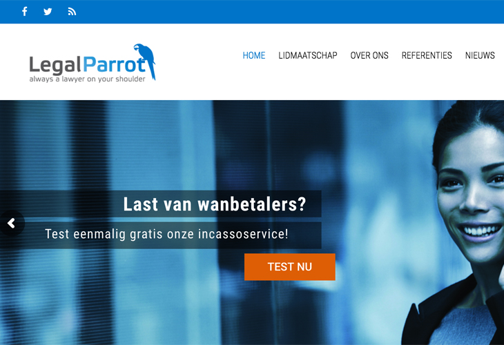 Ik heb de website van advocaat LegalParrot uit Nieuwegein gebouwd in WordPress